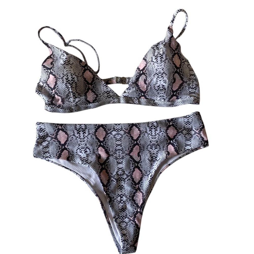 Chic Snake Print Bikini Set